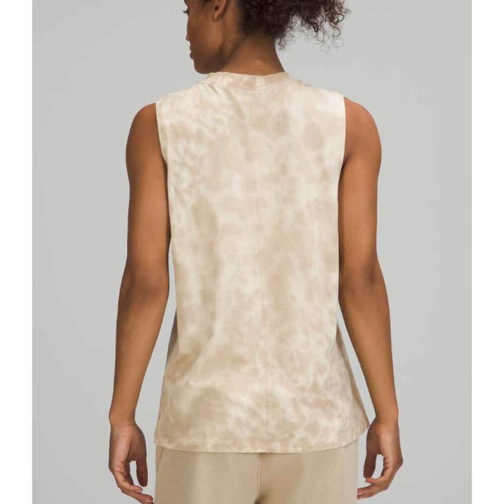 Women Lululemon All Yours Tank Top Tie Dye Lemon Chiffon Trench Size 2
